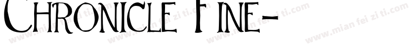 Chronicle Fine字体转换